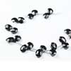 Natural Jet Black Spinel Faceted Pear Drop Briolette Beads Strand - Quantity 20 Beads and Size 8.5mm approx.